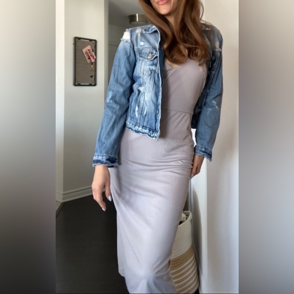 Distressed denim jacket - Picture 11 of 14